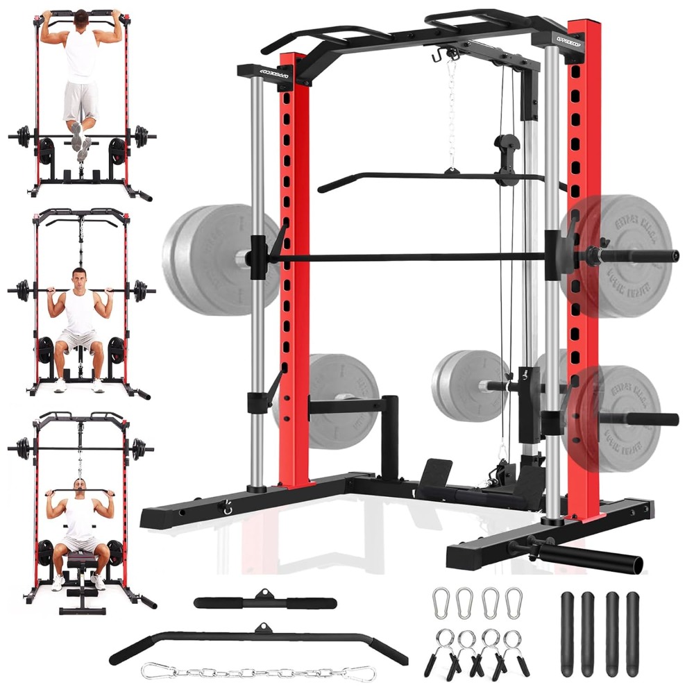 Home Gym Lat Pulldown Machine - جهاز سميث متعدد الوظائف مع قضيب