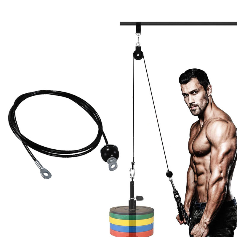 Home Gym Lat Pulldown Machine - نظام بكرة كابلات رياضية شديدة التحمل،