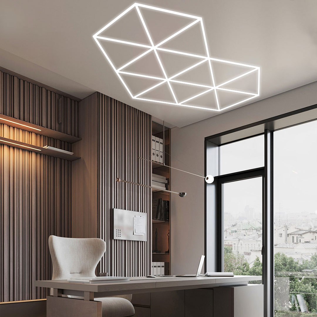 مصباح سقف سداسي الشكل LED بدرج - مراجعة Home Gym Youtube وسعره