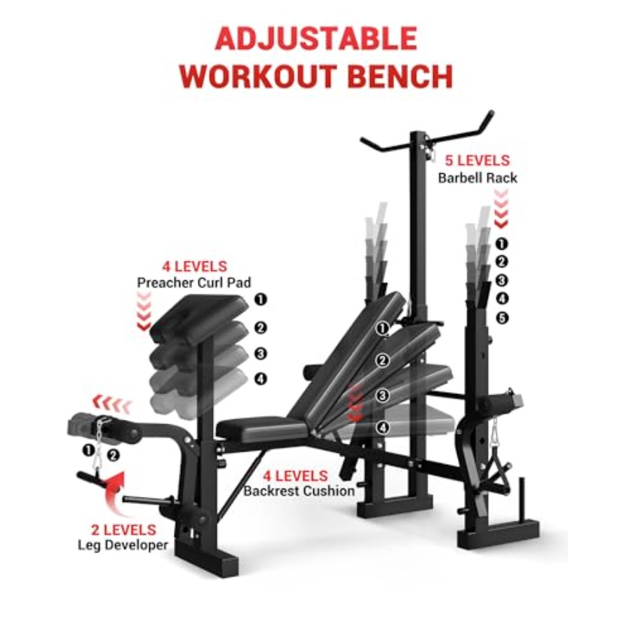 مجموعة مقعد تمارين رياضية منزل - مراجعة Home Gym Lat Pulldown وسعره
