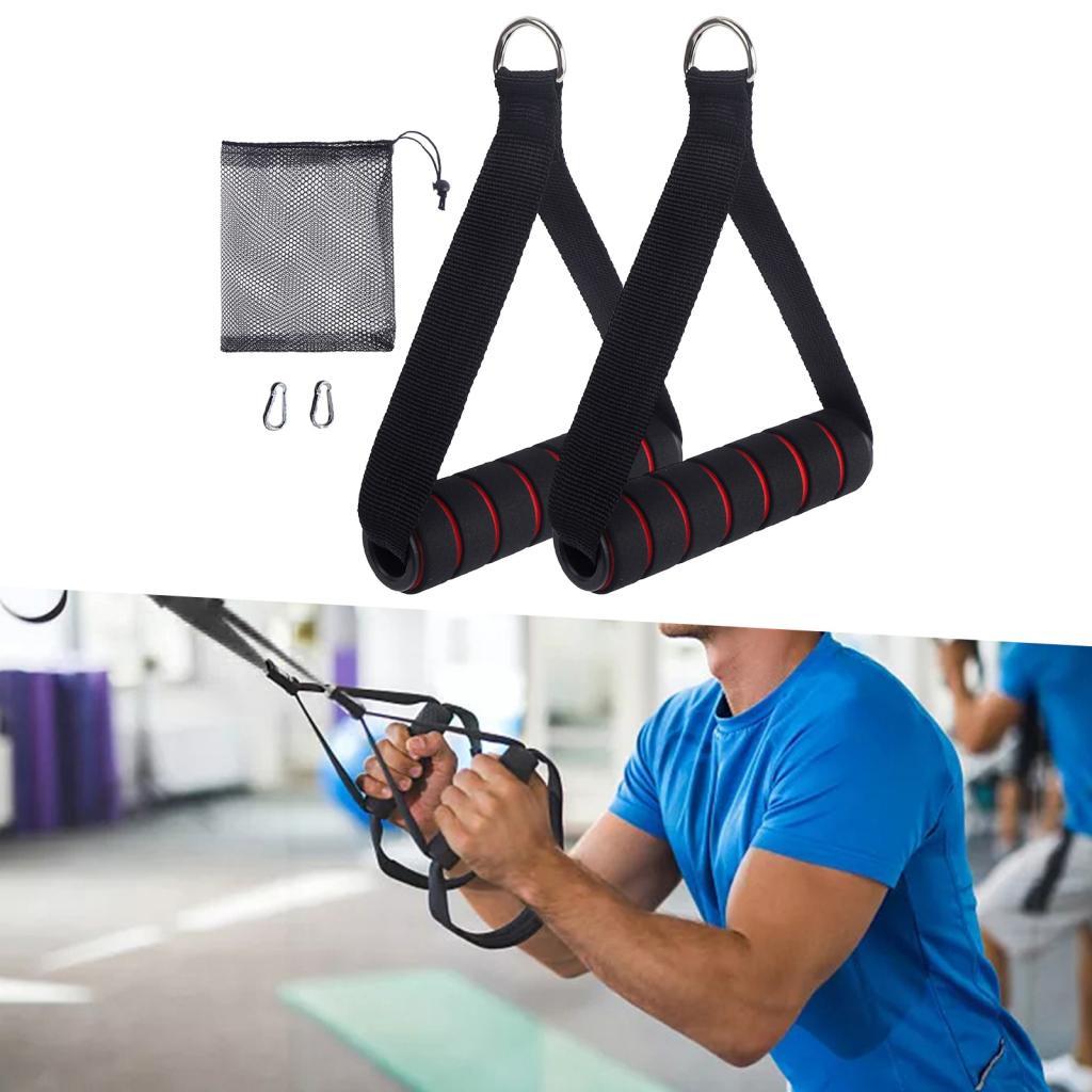 2x مقابض ممارسة العمل خارج مقا - مراجعة Pulley Home Gym وسعره