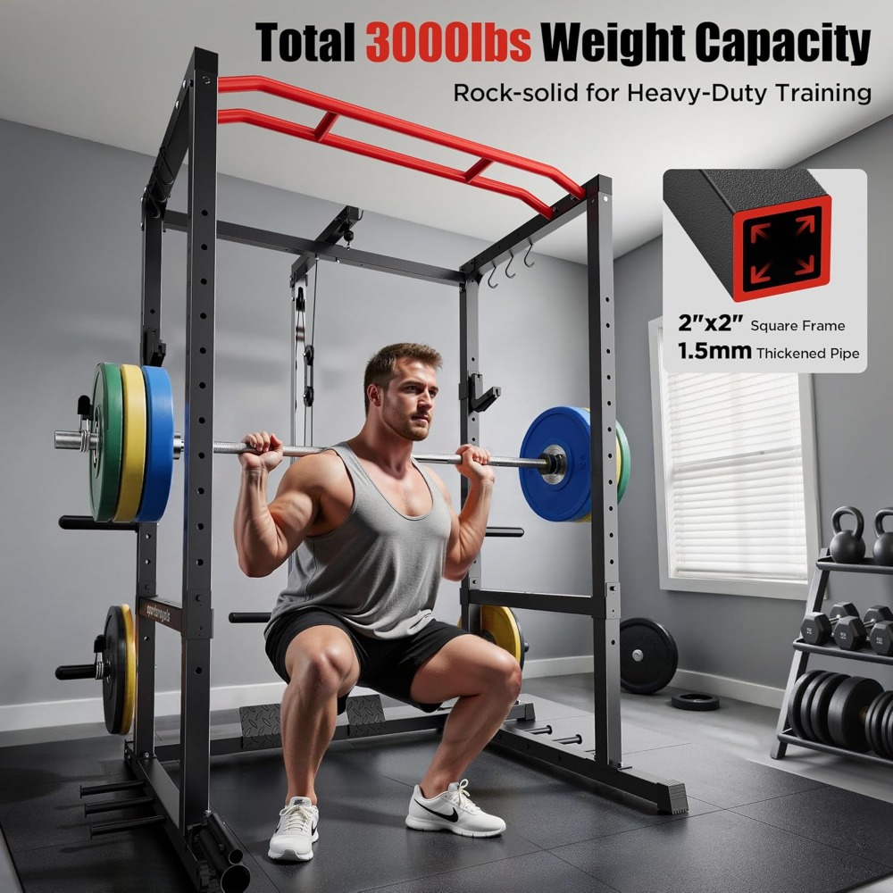 قفص قوة متعدد الوظائف مع نظام  - مراجعة Home Gym Lat Pulldown وسعره