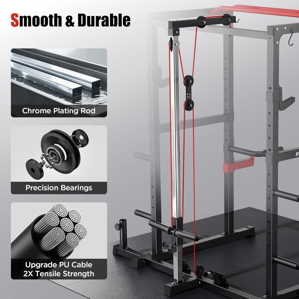 قفص قوة متعدد الوظائف مع نظام  - مراجعة Home Gym Lat Pulldown وسعره