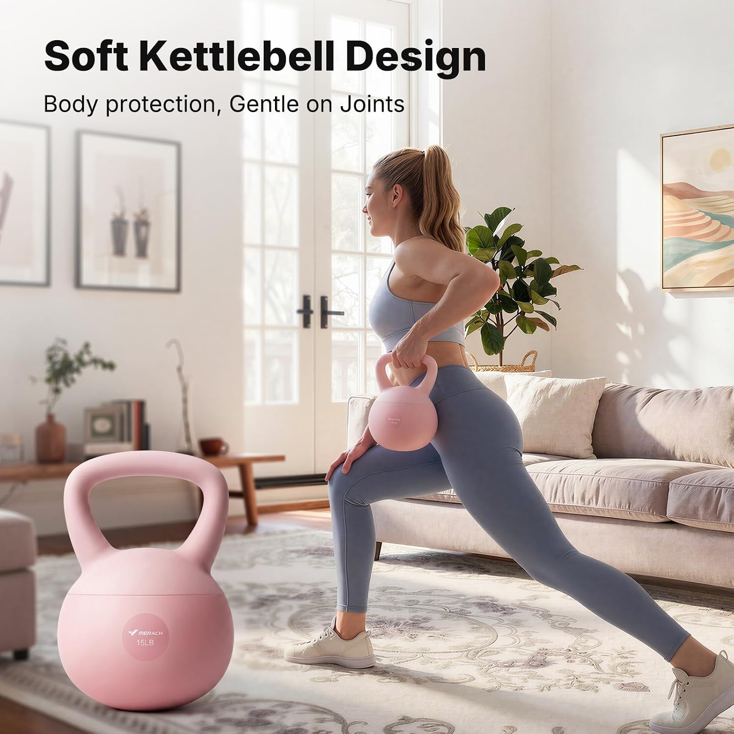 كيتل بيل ناعم بمقبض عريض مضاد  - مراجعة Home Gym Kettler وسعره