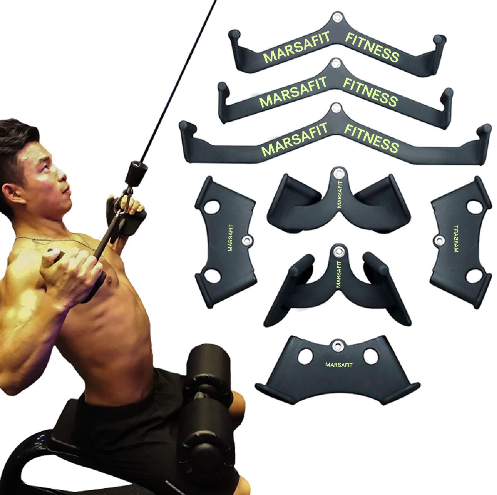لات سحب أسفل بار التجديف مقبض  - مراجعة Home Gym Lat Pulldown وسعره
