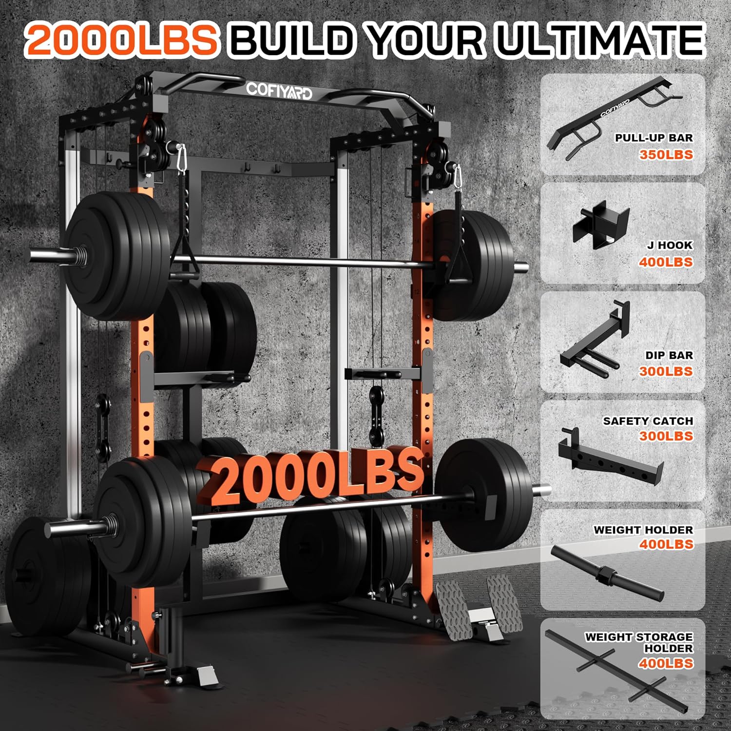 قفص تمارين القوة، رف قوة بنظام - مراجعة Pulley Home Gym وسعره