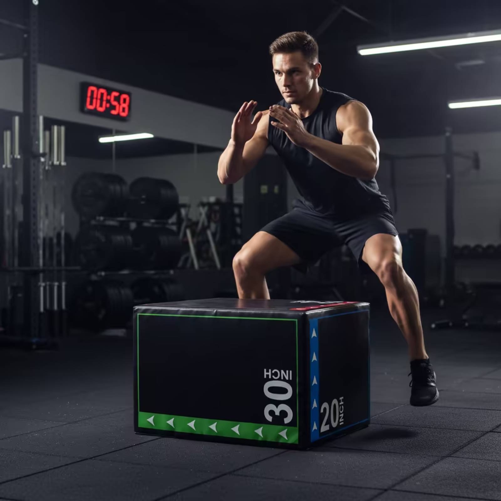 صندوق بليو ناعم محمول مبطن للت - مراجعة Home Gym Jump Box وسعره