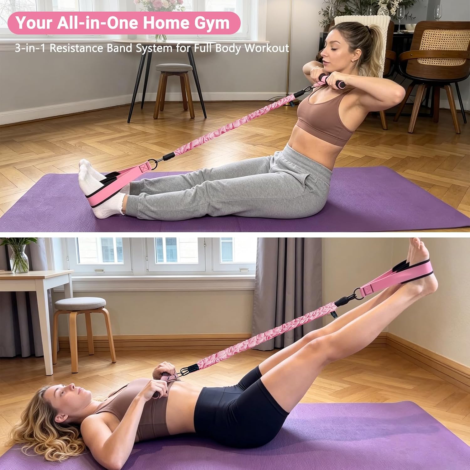 مجموعة قضبان السحب وأشرطة المق - مراجعة Home Gym Youtube وسعره