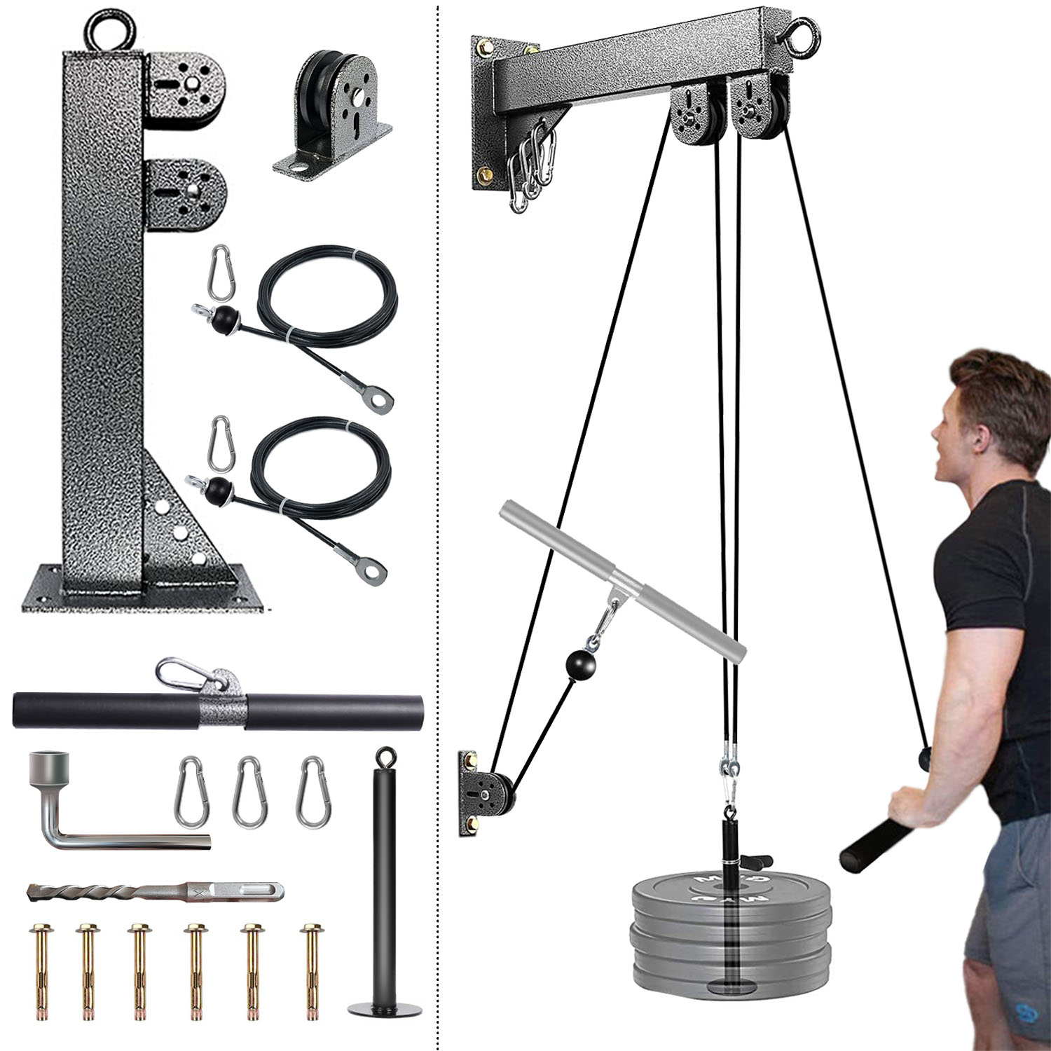 نظام بكرة مثبت على الحائط لليا - مراجعة Pulley Home Gym وسعره