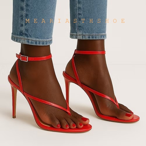صندل نسائي بكعب عالٍ رفيع مدبب - مراجعة Ankle Strap Attachment وسعره