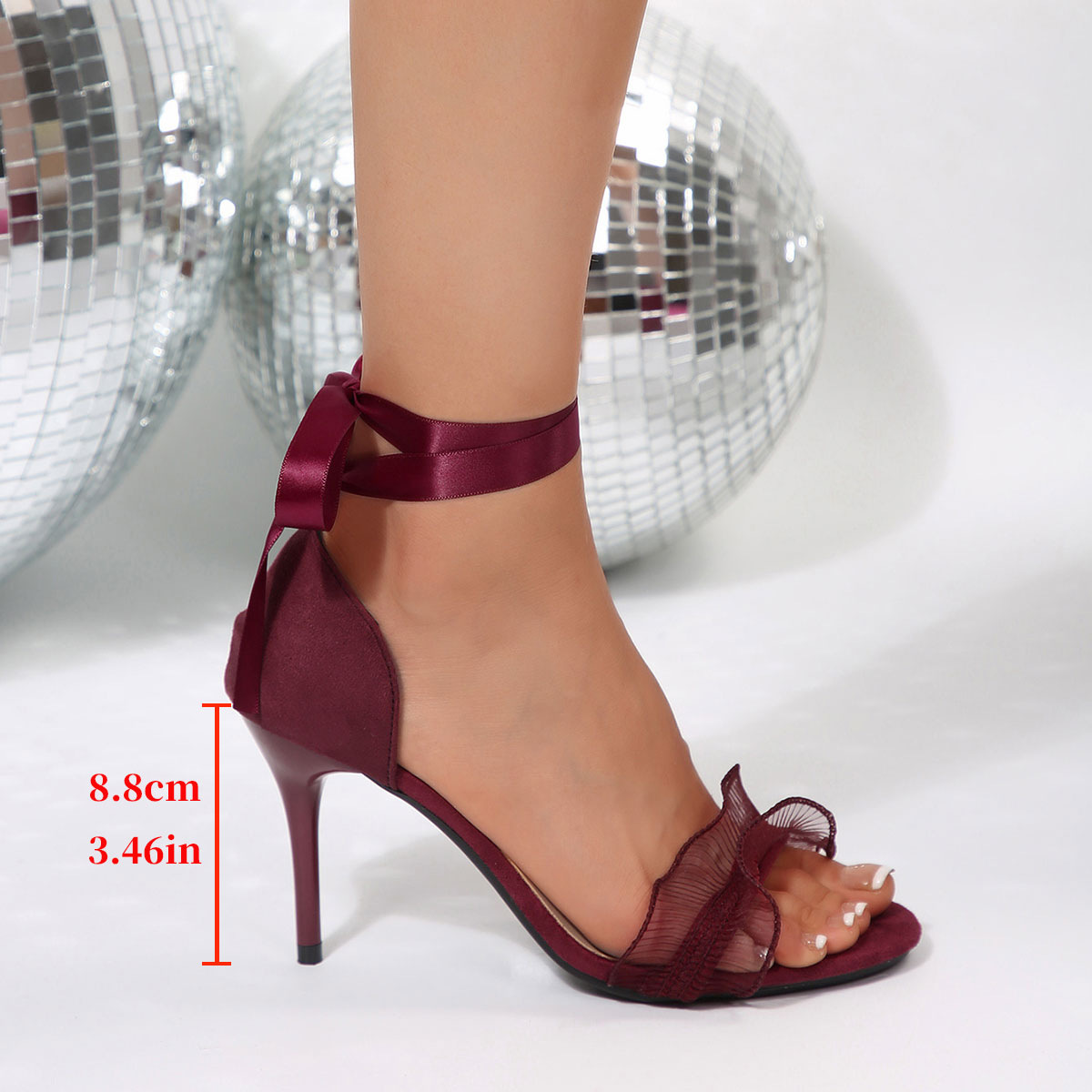 صنادل نسائية سوداء بكعب عالٍ م - مراجعة Ankle Strap Attachment وسعره
